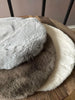 Imitatie schapenvacht voor stoelzitting dia 38cm – Grijs 4 stuks