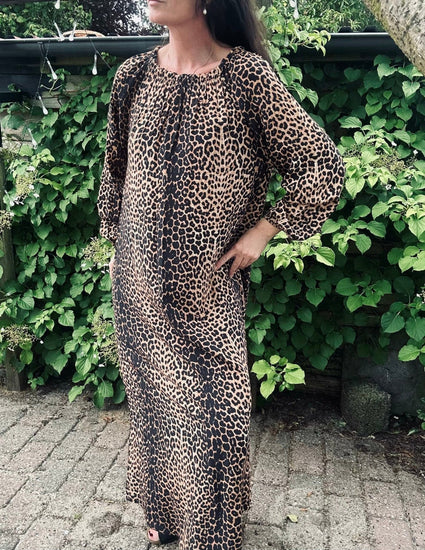 Kjole leopard – Lang - VIAMAJA.DK