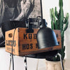 Klemspotlamp in zwart metaal