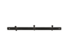 Kapstokrail m/3 haken - Zwart