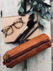 Make-up - etui in cognac leer