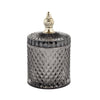 Hoge pot van donkergrijs glas