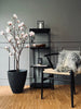 Pot van kunststof - Geribbeld Antraciet H 40 cm