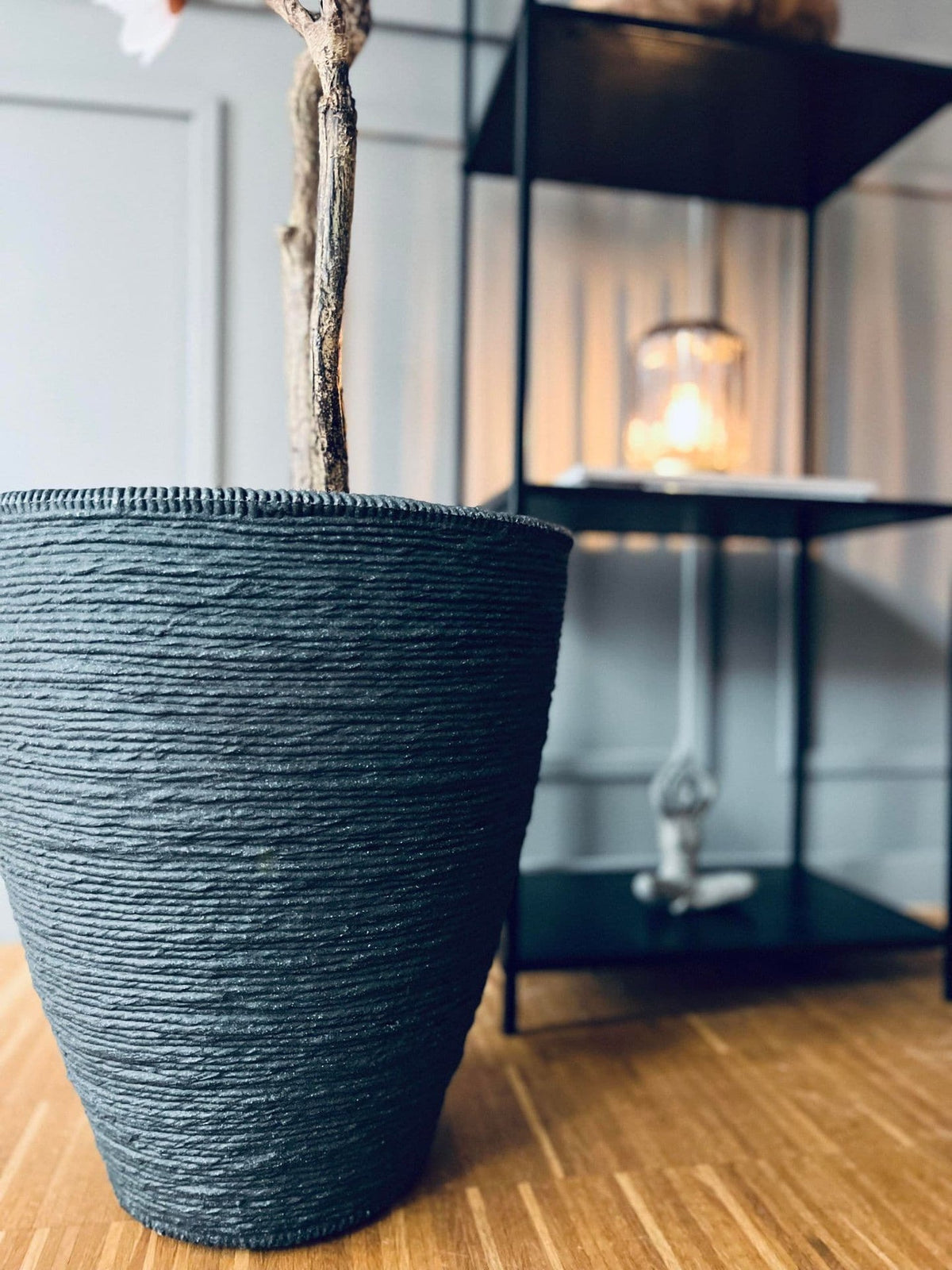 Krukke i plast - Vandret mønster - Koks H 40 - VIAMAJA.DK