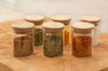 Kruidenpotjes met bamboedeksel – 6 stuks