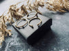 kristallen ringen, 3-in-1-set 14 karaat verguld