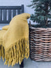 Heerlijke warme plaid -  Mosterd