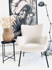Fauteuil in imitatieschapenvacht - AFHALEN AANBIEDING