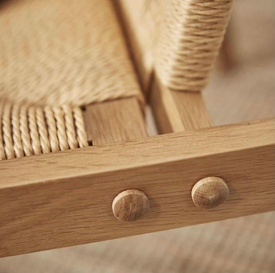 Lænestol massiv Eg og papirsnor - Nordisk design - VIAMAJA.DK