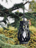 Lantaarn met zonnecellen - Zwart Rattan