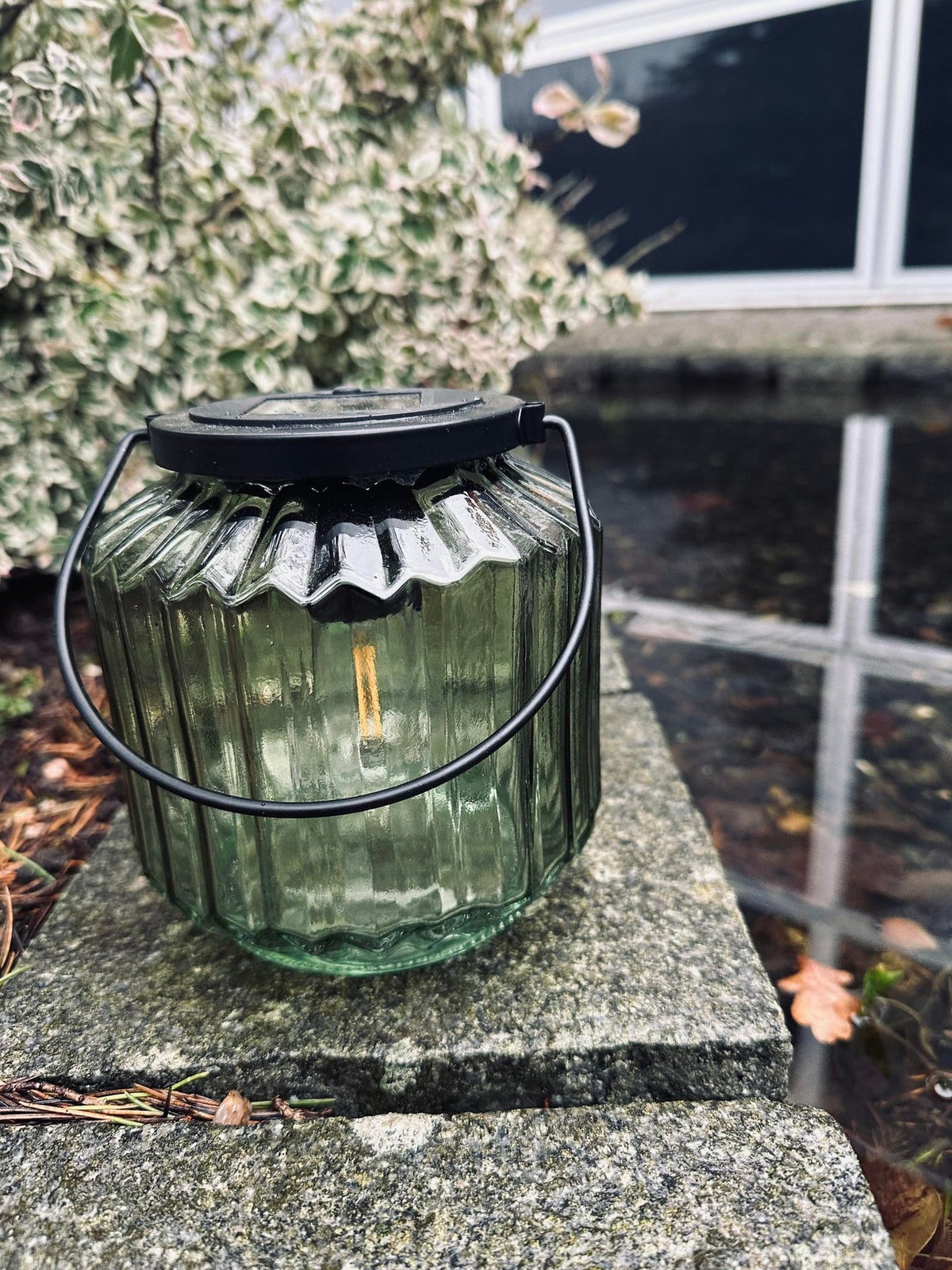 Lanterne med solceller – Wilma Grøn - VIAMAJA.DK