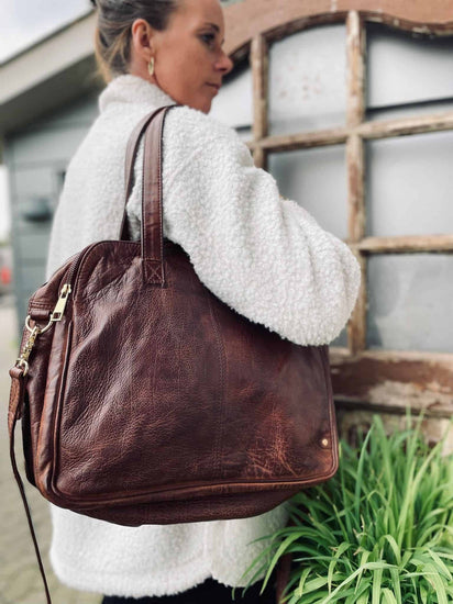 Laptop taske i blødt skind // Brandy Deluxe - VIAMAJA.DK