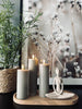 LED Stompkaarsen Grijs - Set van 3 stuks met afstandsbediening