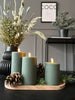 LED Blokkaars Groen - Set van 3 stuks met afstandsbediening
