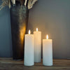 LED Blokkaars Wit 3 stuks Incl. afstandsbediening - Platte bovenkant