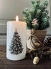 LED blokkaars met kerstboom