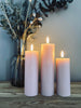 LED Stompkaarsen / Roze – Set van 3 – Inclusief afstandsbediening