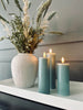 LED stompkaarsen / Sea blue 3 stuks – Inclusief afstandsbediening