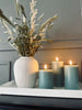 LED Stompkaarsen / Sea blue 3 st. Incl. afstandsbediening