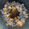 LED-cederkrans met sneeuw - 2 st