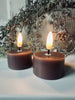 LED Theelichtjes 2 st. - Grijs / taupe was