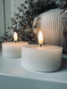 LED-theelichtjes JUMBO 2 st - Witte wax