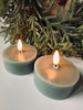 LED theelichtjes JUMBO 2 st - Sea blue wax