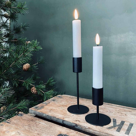 LED Kronelys 2 stk Hvid – 14cm - VIAMAJA.DK