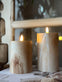 LED marmor bloklys 10cm - Beige - VIAMAJA.DK