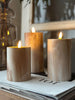 LED marmer blokkaars 10cm - Beige