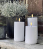 LED Buiten Stompkaarsen set van 3 stuks - Wit
