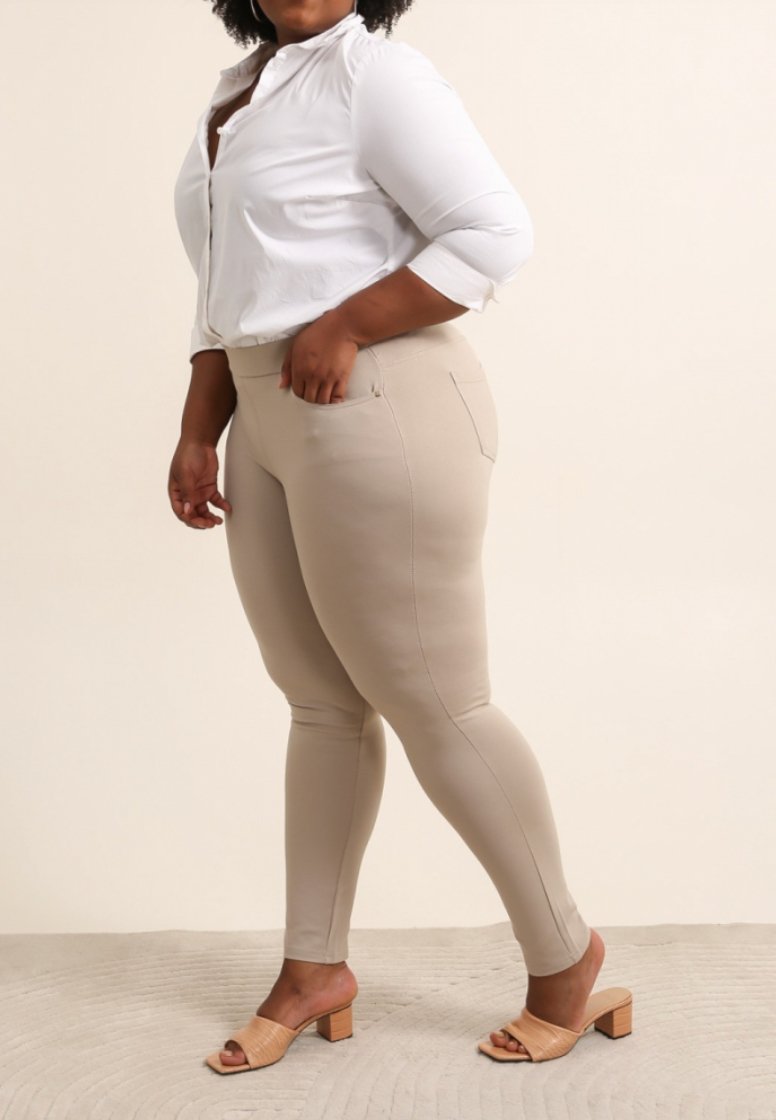 Leggings Plus size 38 - 50 Beige - VIAMAJA.DK