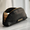 Kleine make-up tas van zacht leer
