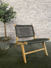 Loungestoel in teak - AFHAALAANBOD