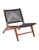 Loungestoel zwart / teak