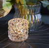 Kaarsenhouder Dots in helder glas