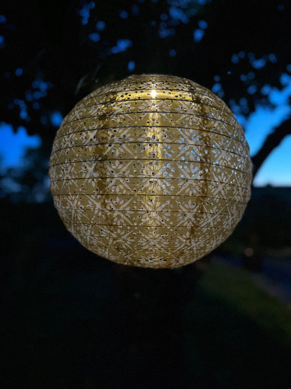 Lyskugle med solceller - SUMMER GOLD - VIAMAJA.DK
