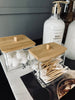 Make-up organizer van acryl en bamboe