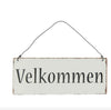 Metalen bord Welkom