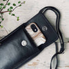 Mobiele crossbody FREJA, zwart - Zwart leer