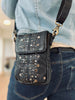 Mobiele tas met studs - Black