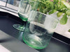 Handgeblazen waterglas met bubbels – Kleur GREEN