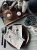 Servetten Naturel linnenmix met vlag - Set van 4 stuks