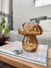 MUSHROOM Lamp met LED 15 cm – Cognac