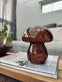 MUSHROOM Lampe med LED 15cm – Mørk brun - VIAMAJA.DK