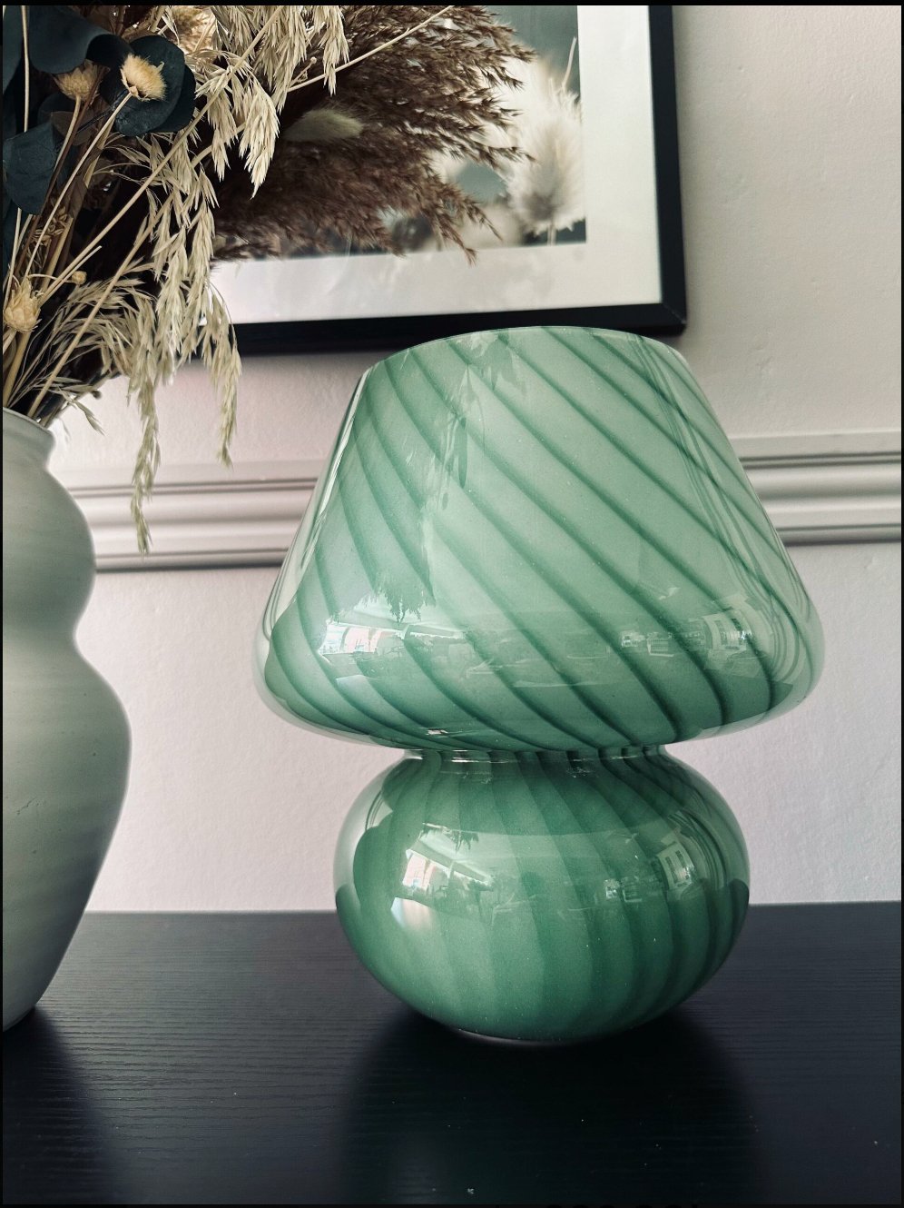 Mushroom Large - Grøn mundblæst glas - VIAMAJA.DK
