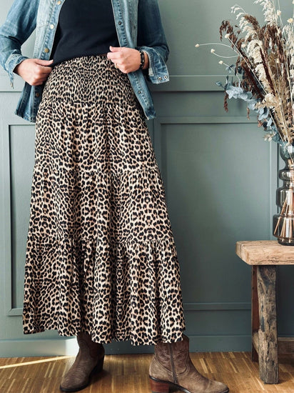 Nederdel Boho Leopard - VIAMAJA.DK