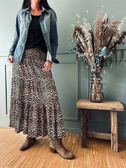 Nederdel Boho Leopard - VIAMAJA.DK
