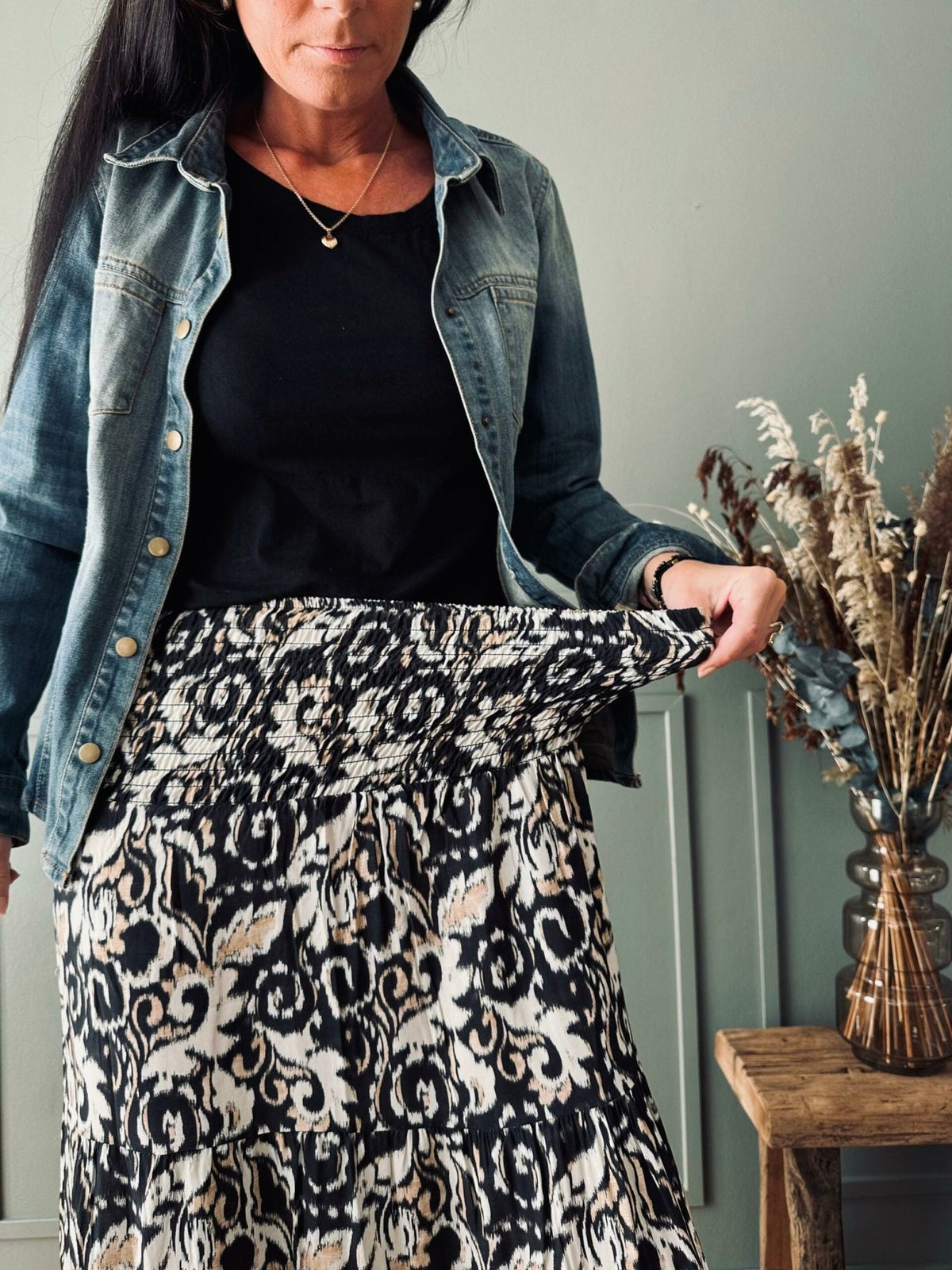 Nederdel Boho – VIGA BLACK - VIAMAJA.DK