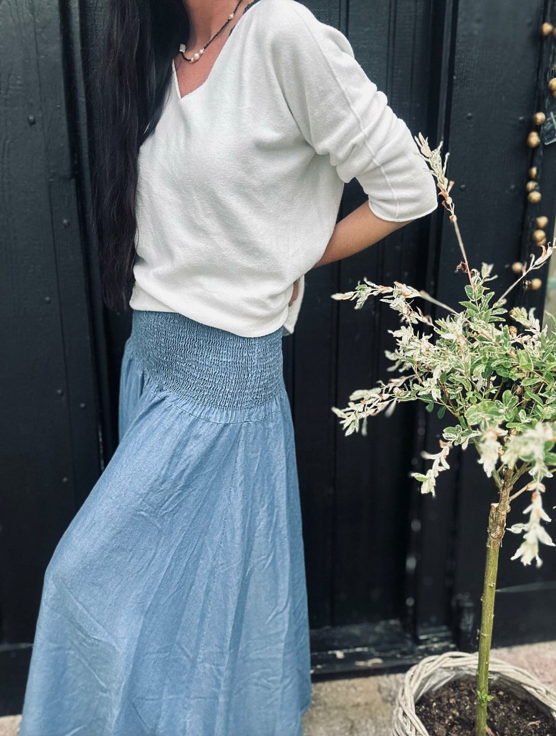 Nederdel Marta Jeans - VIAMAJA.DK